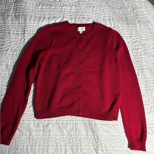 PacSun Deep Red Women's Cardigan Sweater